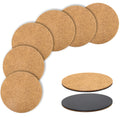 Coitak 6 Pieces Cork Mat For Plants, 6 Inch Round Cork Plant Coasters Mats For Garden, Courtyard, Pot Mat, Indoor Outdoor And Di