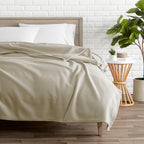 Bare Home Polar Fleece Blanket - Full/Queen Blanket - Oyster - Warm & Cozy - Premium Fleece Blanket - Blanket For Bed, Sofa, Cam
