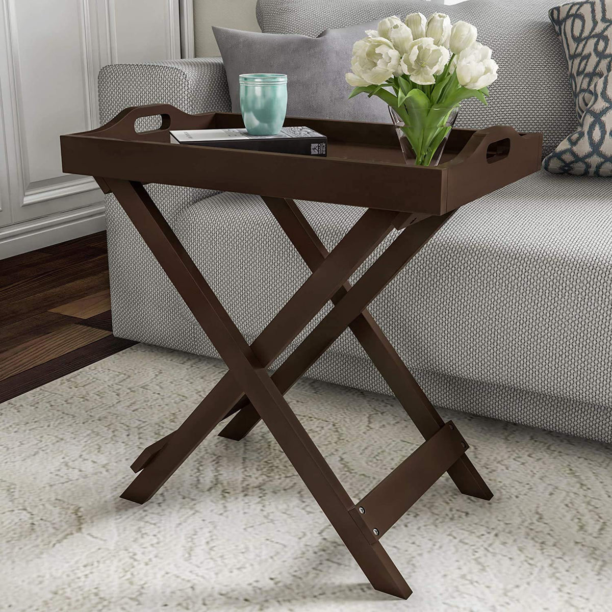Worthy Shoppee Wooden Modern Home Decorative Display And Accent Table Center Table (Brown)