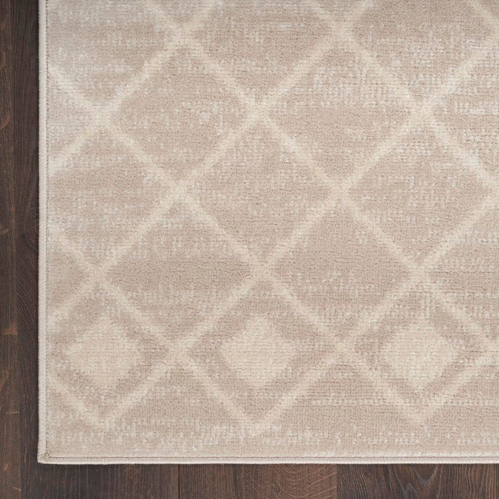 Nourison Grafix Moroccan Beige 5'3' X 7'3' Area Rug, Easy Cleaning, Non Shedding, Bed Room, Living Room, Dining Room, Kitchen