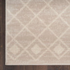 Nourison Grafix Moroccan Beige 5'3' X 7'3' Area Rug, Easy Cleaning, Non Shedding, Bed Room, Living Room, Dining Room, Kitchen
