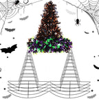 Hotop Witch Hat Shaped Metal Wreath Frame Pirate Ship Elf Hat Shape Wreath Form Metal Frame for Halloween Christmas DIY Craft Ho