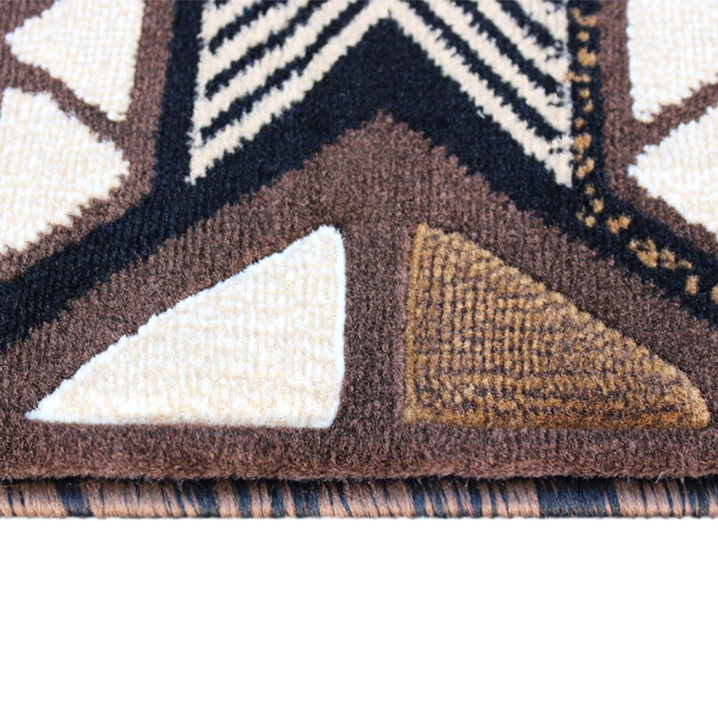 Flash Furniture Mohave Traditional Southwestern Style Area Rug - Rustic Chocolate Accent Rug - 5' X 7' - Olefin Fibers With Jute Backing