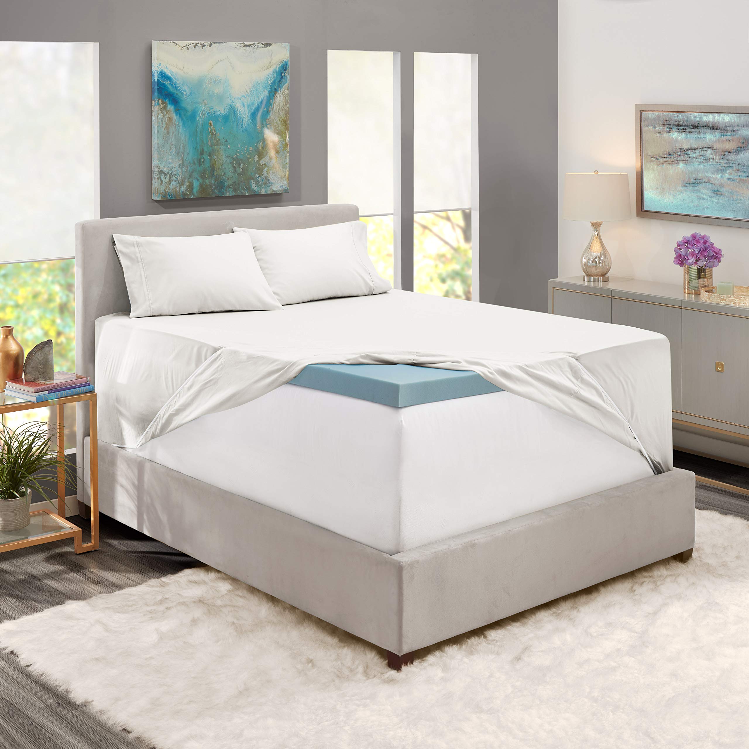 Nestl Extra Deep Pocket Sheets - Fits Mattress 18-24 Inches Deep, Extra Deep Pocket Full Size Sheets Sets, 4 Piece Full Size Sheets, Full Sheets Deep Pocket, White Sheets