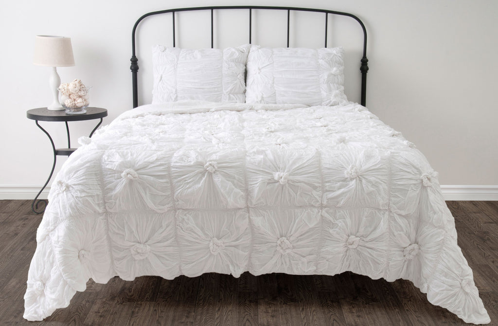 Rizzy Home | BT1081 | Polyester Quilt | 68"x86" Light Blue Solid