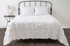 Rizzy Home | BT1081 | Polyester Quilt | 68"x86" Light Blue Solid