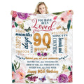 Hcoviv 90Th Birthday Gifts Women Blanket 50*60, Happy 90Th Birthday Gift Ideas, 90Th Birthday Decorations, Gifts For Women Turni