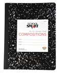 School Smart Hard Cover Composition Book, Unruled, 9-3/4 X 7-1/2 Inches, 100 Sheets