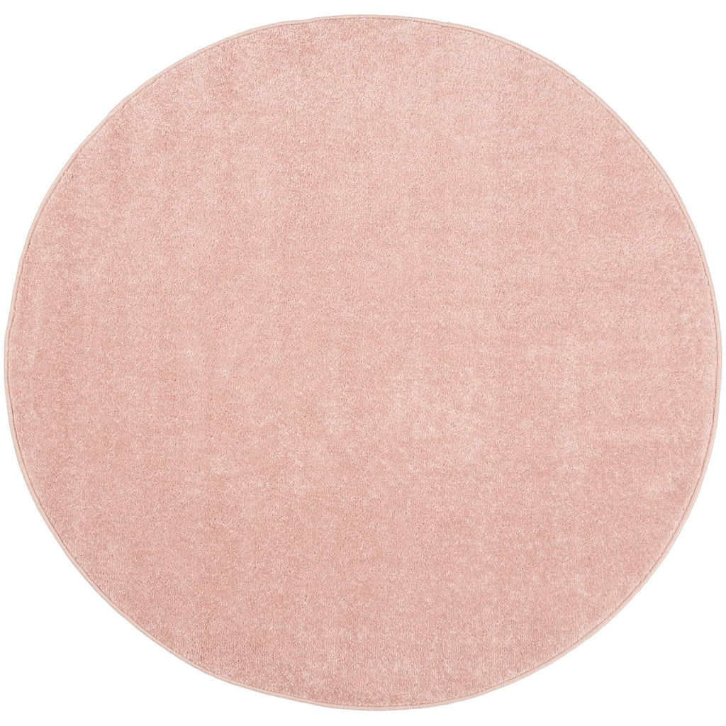 Nourison Essentials Indoor/Outdoor Pink 4' X Round Area -Rug, Easy -Cleaning, Non Shedding, Bed Room, Living Room, Dining Room, Backyard, Deck, Patio (4 Round)