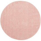 Nourison Essentials Indoor/Outdoor Pink 4' X Round Area -Rug, Easy -Cleaning, Non Shedding, Bed Room, Living Room, Dining Room, Backyard, Deck, Patio (4 Round)