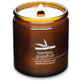 Hemlock Park Crackling Wood Wick Candle Handcrafted with Natural Coconut Wax (Large 16 oz, Bamboo Grapefruit)