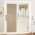 Ryb Home Room Darkening Door Window Curtains Natural Linen Blended, Privacy French Door Curtains Thermal Insulated Covering For Patio Door Glass Door Front Door, 26 Inch X 69 Inch, Mocha, 1 Panel