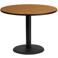 Flash Furniture Graniss 42'' Round Natural Laminate Table Top With 24'' Round Table Height Base