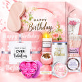 15Pcs Birthday Gifts For Women,Mom, Wife, Girlfriend, Sister, Her- Pink Happy Birthday Relaxing Gift Set Self Care Package Get W