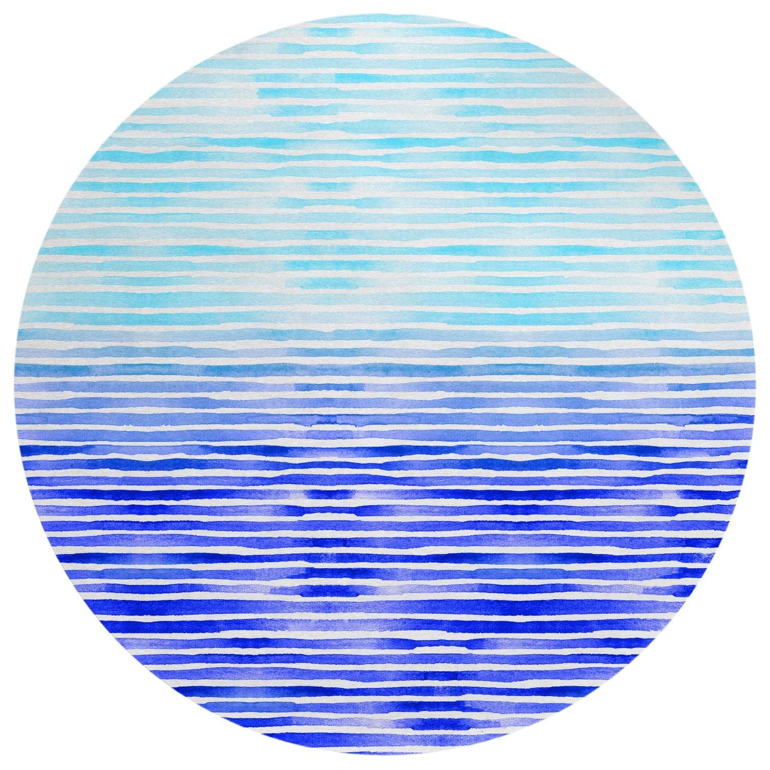 Seabreeze Sz8 Blue Coastal Rug Round 8' X 8'
