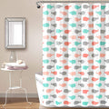 Lush Decor Whale Shower Curtain - Fabric Ocean Fish Animal Print Design For Kids, 72' X 72', Pink And Aqua
