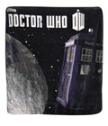 Doctor Who Tardis Moon In Space Fleece Throw Blanket50'X60'