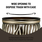 Popular Bath Safari Stripes, Waste Basket, Chocolate
