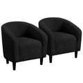 Yaheetech Armchair Set of 2, Boucle Fabric Club Chair, Furry Sherpa Elegant Siting Chair with Cozy Soft Padded for Living Room B