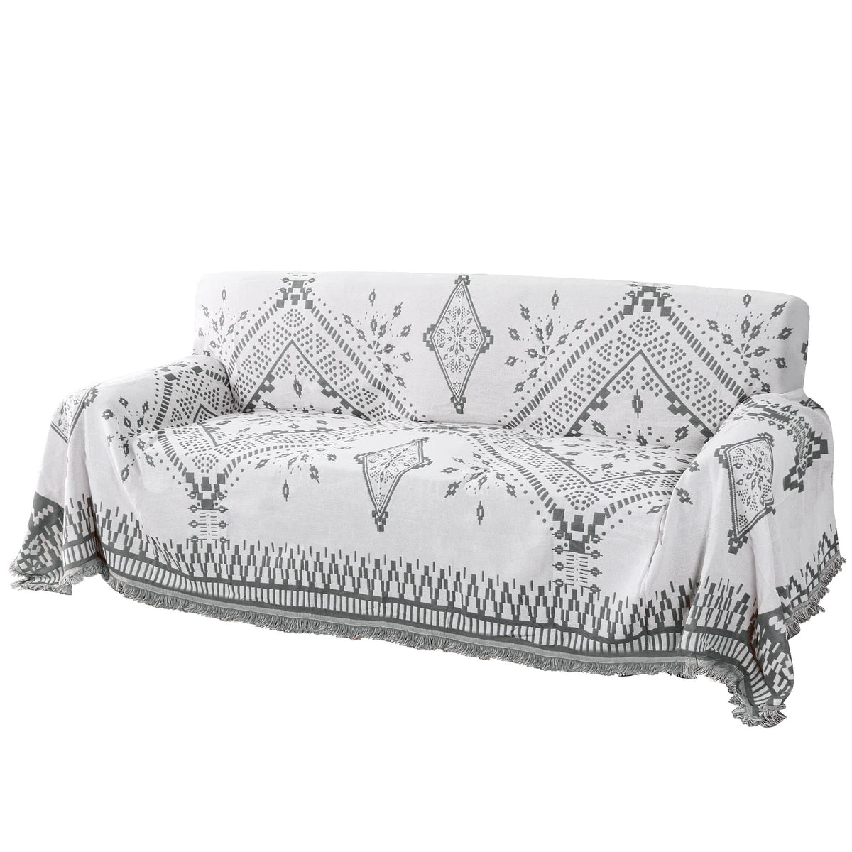 H.Versailtex Reversible Sofa Cover Couch Cover For Dog Sofa Slipcover For Most Shape Sofa Furniture Protector With Tassels Secti