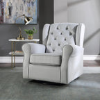 ACME Swivel Chair with Button Tufted in Gray