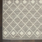 Nourison Grafix Moroccan Grey 3'9' X 5'9' Area Rug, Easy Cleaning, Non Shedding, Bed Room, Living Room, Dining Room, Kitchen (