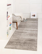 Unique Loom Del Mar Collection Area Rug - Lucille (2' 7'' X 10' Runner, Gray/ Ivory)