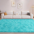 5x8 Ft Blue Rugs for Bedroom Living Room, Soft Modern Indoor Fuzzy Shaggy Area Rug, Non-Slip Fluffy Furry Rug for Teen Girls and