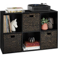 Best Choice Products 6-Cube Storage Organizer, 13.5In Shelf Opening, Bookcase, Display Shelf, Customizable W/ 3 Removable Back Panels – Light Oak