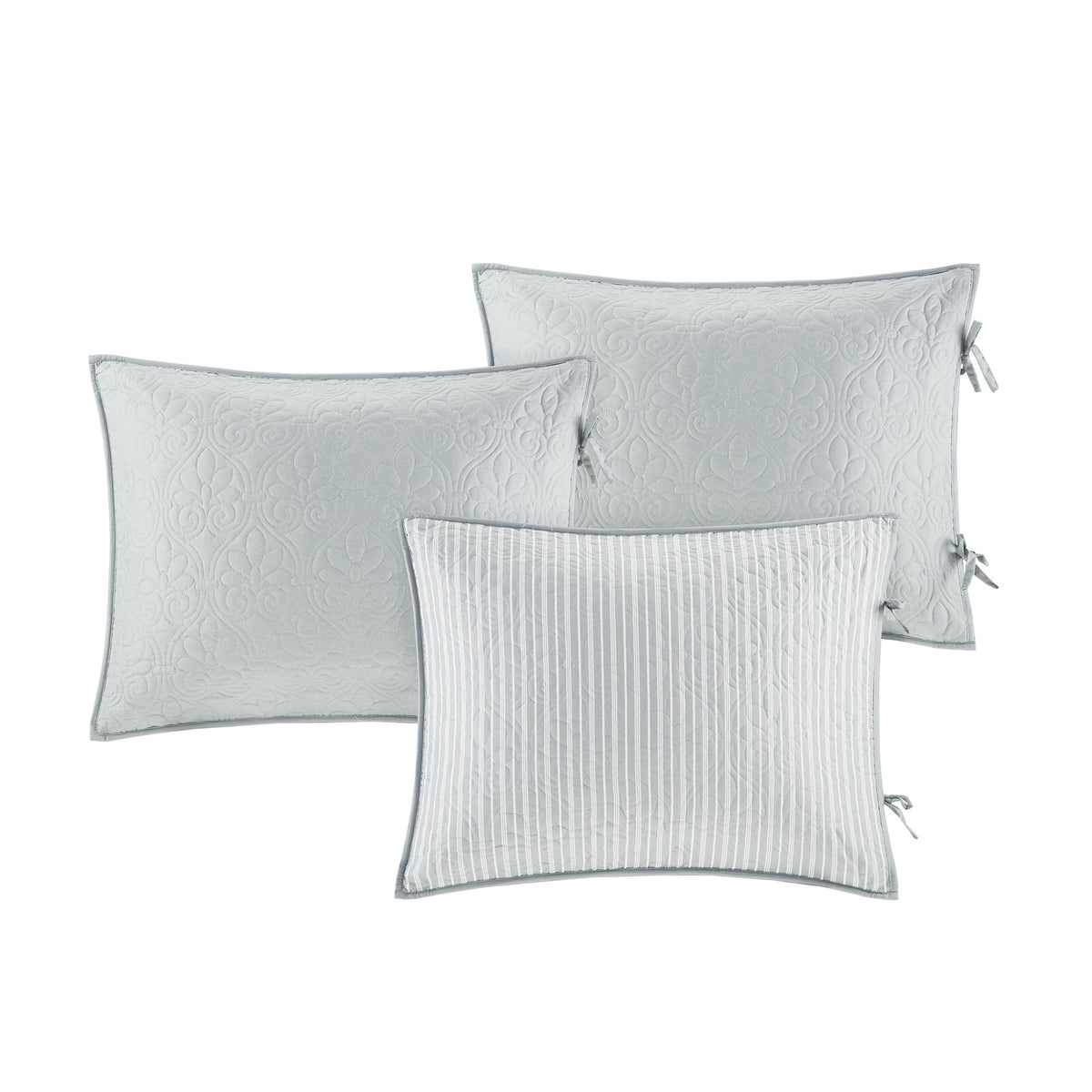 Madison Park Cotton Daybed Cover Set-Double Sided Quilting Classic Cottage Design All Season Bedding With Bedskirt, Matching Shams, Decorative Pillow, 75'X39', Quebec Grey 6 Piece