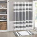 Madison Park Spa Waffle Shower Curtain Pieced Fabric Extra Long Premium Spa Quality Modern Shower Curtains For Bathroom, Tall 72X84, Charcoal