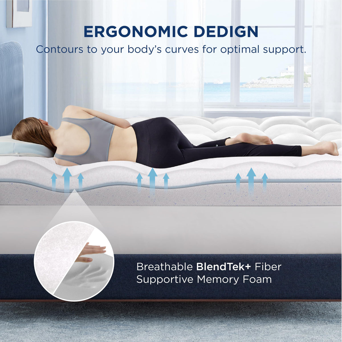 Bedsure 4.5 Inch Memory Foam Mattress Topper Twin Size, Dual Layer 2.5 Inch Gel Memory Foam & 2 Inch Waterproof Pillow Top Cooling Mattress Pad With 8-21 Inch Deep Pocket, Medium Support