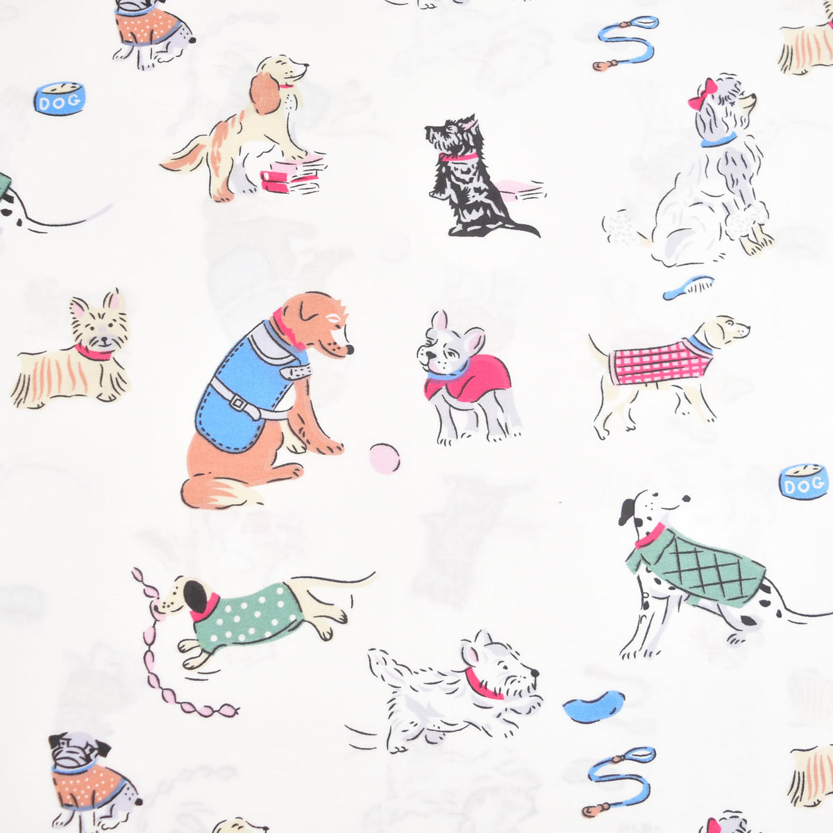 Scientific Sleep Full Bed Sheet Set, 100% Cotton, Dogs Print, Includes Flat Sheet, Fitted Sheet & Pillowcase, Kids & Teens Bedding
