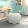 EMMA + OLIVER Daisy Sherpa Bean Bag Chair, Classic Refillable Bean Bag Chair for Kids and Teens, Small, Natural