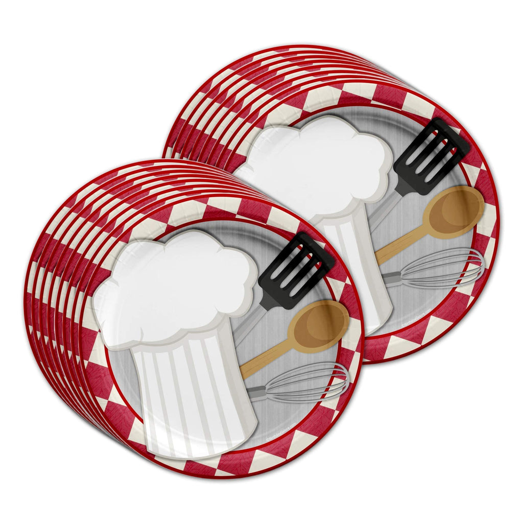 Chef Cooking Birthday Party Supplies Set Plates Napkins Cups Tableware Kit For 16
