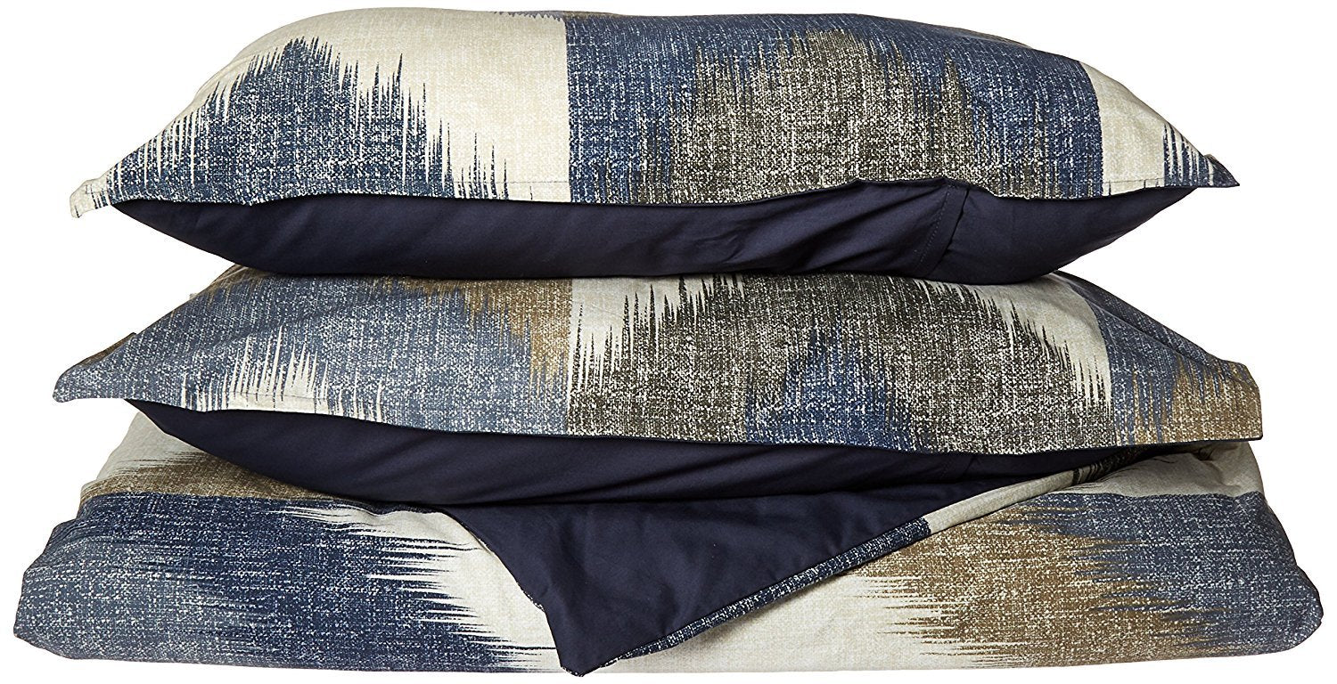 Ink+Ivy Alpine Duvet Cover Set, Navy, King/Cal King