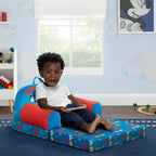 Delta Children Mickey Mouse Cozee Buddy Flip-Out Kids Chair Blue Foam Fabric FC85801MM-1055
