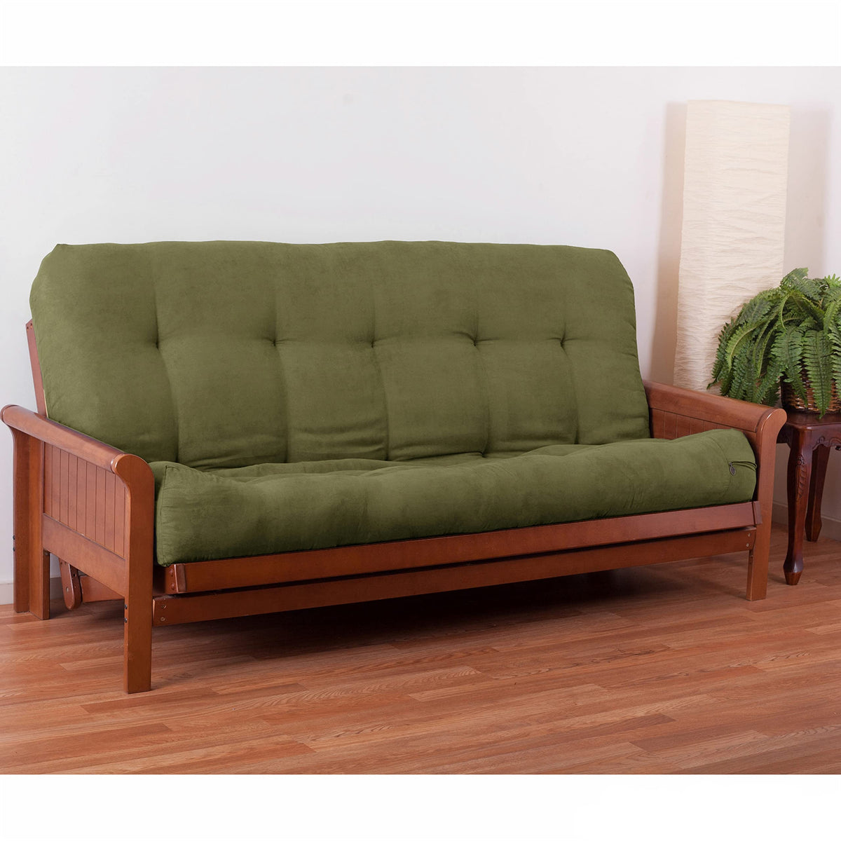 Blazing Needles Renewal 9" Microsuede Futon Mattress, Full, Sage Green