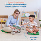 Ecr4Kids Softzone Floor Cushions, Square, Flexible Seating, Green, 6-Piece