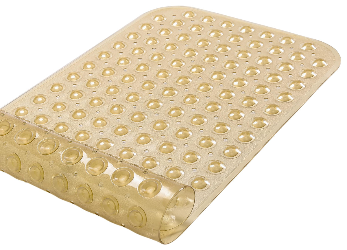 Tike Smart Large Non-Slip Bathtub & Shower Mat 31''X16'' (Smooth/Non-Textured Tubs Only) Safe, Clean, Machine-Washable, Superior