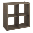 Closetmaid 4552 Decorative Open Back 4-Cube Storage Organizer, Graphite Gray