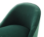 Steve Silver Avalon Emerald Green Velvet Tubular Hardwood Legs, Brass Tips, Mid-Century Modern Design Accent Lounge Chair, Mid-Century Modern, Hardwood Legs w/Brass Tips, 24.5 x 27 x 30, Green