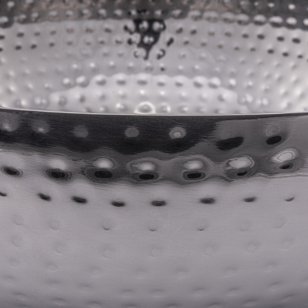 Creative Co-Op Metal Bowl, Oxidized Silver