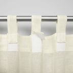 Exclusive Home Miami Semi-Sheer Indoor/Outdoor Hook-And-Loop Tab Top Curtain Panel Pair, 54''X96'', Ivory
