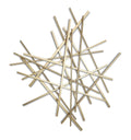 HomeRoots Gold Metal Abstract Linear Strips Wall Art Decor