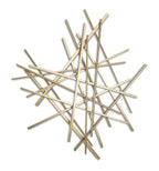 HomeRoots Gold Metal Abstract Linear Strips Wall Art Decor