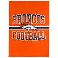 Foco Nfl Micro Raschel Plush Throw Blanket, Stripe Logo 45 X 60, Denver Broncos