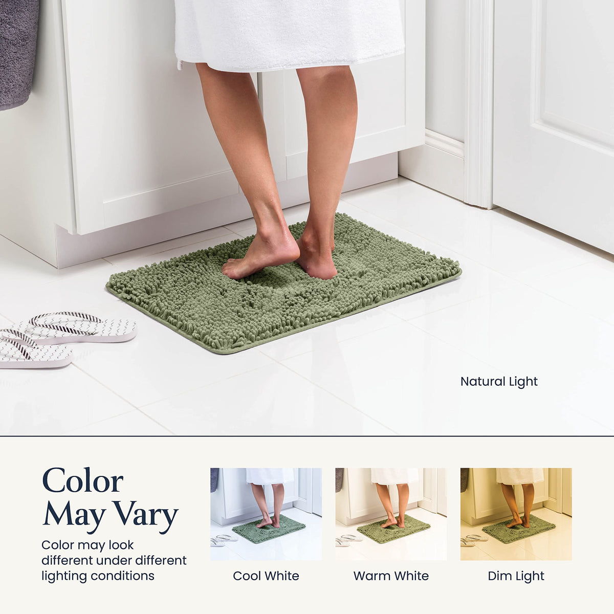 Belador Bathroom Rugs Sets 2 Piece- Plush Bath Mat Set Quick-Dry Soft Chenille Bathroom Mat With Rubber Backing, Absorbent Bathr