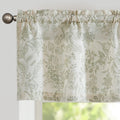 Lazzzy Kitchen Valance Curtain Linen Floral Farmhouse Valance for Living Room Bathroom Bedroom Country Valance Window Treatments