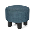 Joveco 12.4'' Foot Rest for Under Desk Round Ottoman Stool for Home and Office (Blue)